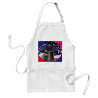 American Bald Eagle, Bell and Flag Adult Apron