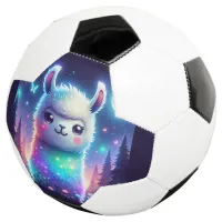 Cute Colorful Llama Holographic | Soccer Ball