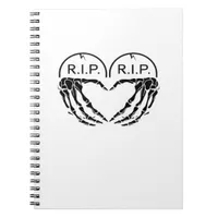 Rip, Heart Shaped Design Made From Gravestones, An Notebook