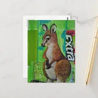 Joey in Junk Journal Mixed Media Collage Postcard