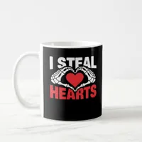 Steal Hearts Valentines Day Funny Skeleton Hand Cl Coffee Mug
