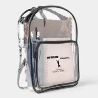 School Gymnastics Custom Name Class of 20XX Clear Backpack