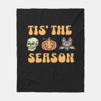 Tis The Season Halloween Fleece Blanket