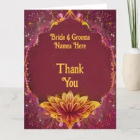 Floral Symphony: Wedding Elegance Collection Thank You Card