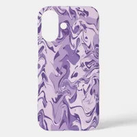 Purple Marble Paint iPhone 16 Case