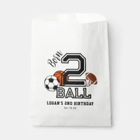 Born 2 Ball Sports Theme Boy’s 2nd Birthday Party Favor Bag