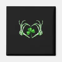 Skeleton Hand Heart Shamrock St Patricks Day Paddy Magnet
