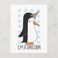 Funny Unicorn Penguin Postcard