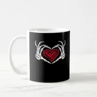 Heart Hands Skeleton Coffee Mug
