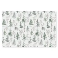 Pine Trees Winter Snow Christmas  Tissue Paper