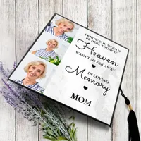 Personalized MOM In Loving Memory 3 Photo Collage Graduation Cap Topper