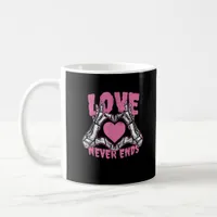 Valentines Day Heart Skeleton Hands Heart Coffee Mug