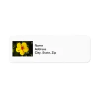 Yellow Hibiscus Flower Label