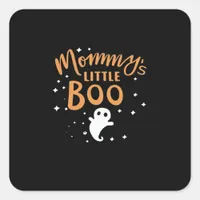 Mommys Little Boo Halloween Classic Design Square Sticker