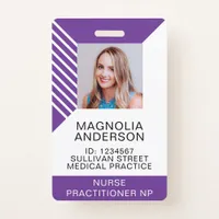 Custom Employee Photo Barcode Name Badge