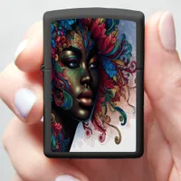 Empowered Black Woman Elegant Art Zippo Lighter