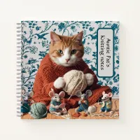 Crochet Cat and Mouse knitting knitter Notebook