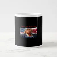 No Kings In America Anti-Trump Creative Design Giant Coffee Mug