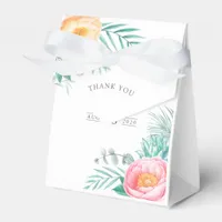 Tropical Mint Floral Baby Shower Favor Boxes