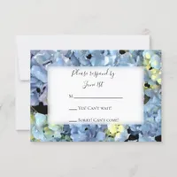 Blue Hydrangea Wedding RSVP Response Card