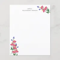 Floral Wildflower Personalized Stationery