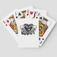 Sunand One Skeleton Heart Hands Unique Expression Poker Cards
