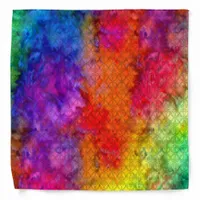 [Fire and Ice] Boho Peace Sign Tie-Dye Bandana