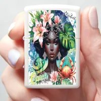 Cancer Zippo: Floral Crab Goddess Gift Zippo Lighter
