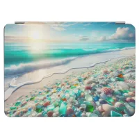 Pretty Ocean Beach with Sea Glass   iPad Air Cover