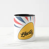 Liberty with Radiant Rays Design for 4th of July Mug