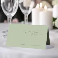 Simply Chic Wedding Table Sage Green ID1046 Place Card