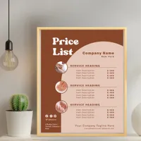 Terracotta Product Image Retro Arch Price List Poster