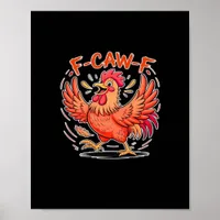 F-Caw-F Attitude Classic Retro Style Poster