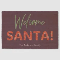 Welcome Santa Festive Message Custom Christmas Doormat