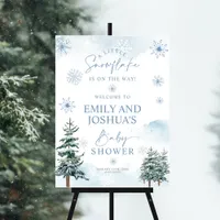 Baby Shower Snowflake Welcome sign