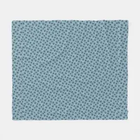 Abstract Black and Blue Pattern Fleece Blanket