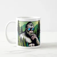 Curious Squatch with Sunglasses Coffee Mug