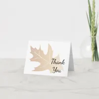 Autumn Oak Leaf Thank You Card