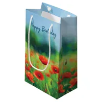 Colorful Field with Poppies Small Gift Bag