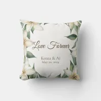 Love Forever,  Plumeria Throw Pillow