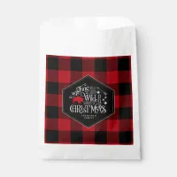 Wild Wonderful Christmas Red Buffalo Plaid ID604 Favor Bag