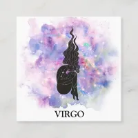 *~* VIRGO Zodiac Astrology Readings Pink Blue Square Business Card