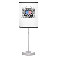America Skeleton Hands Graphic Impression Table Lamp