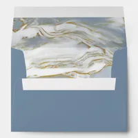 A7 Marble-Lined Printed Envelopes (Dusty Blue)