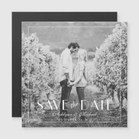 Modern and Elegant Stylish Square Wedding Magnetic Invitation