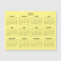 2022 Mini Calendar Magnetic Invitation