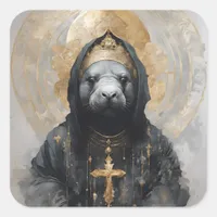 Manatee Nun Square Sticker