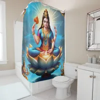 Divine Presence: Ganesh Shower Curtain Design