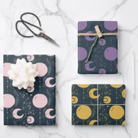 Night Magic Witchy Dark Boho Glam Celestial Pastel Wrapping Paper Sheets