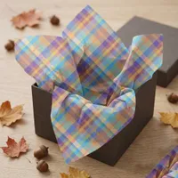 Colorful Madras Plaid Retro Tartan Fall Party Tissue Paper